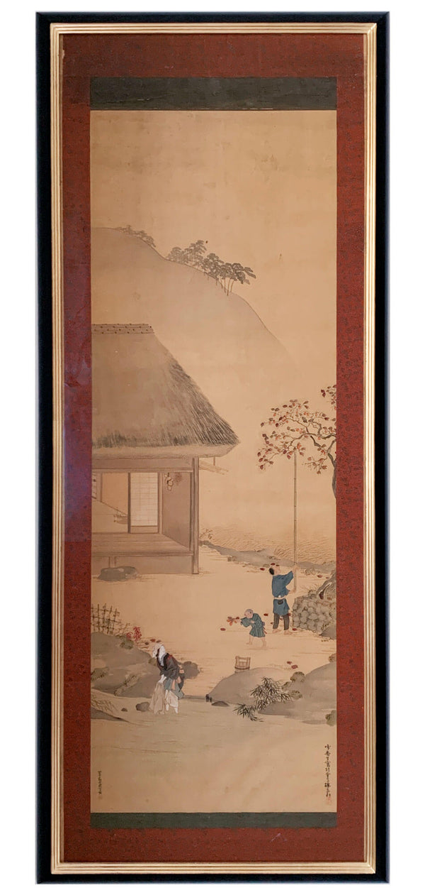 Peinture sur soie - art asiatique - japon XIXe