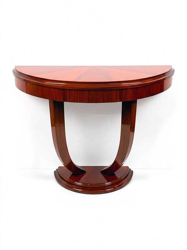 Console Demi-Lune Art Déco en palissandre
