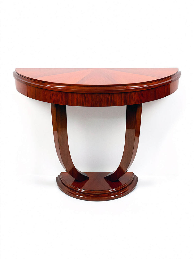 Console Demi-Lune Art Déco en palissandre