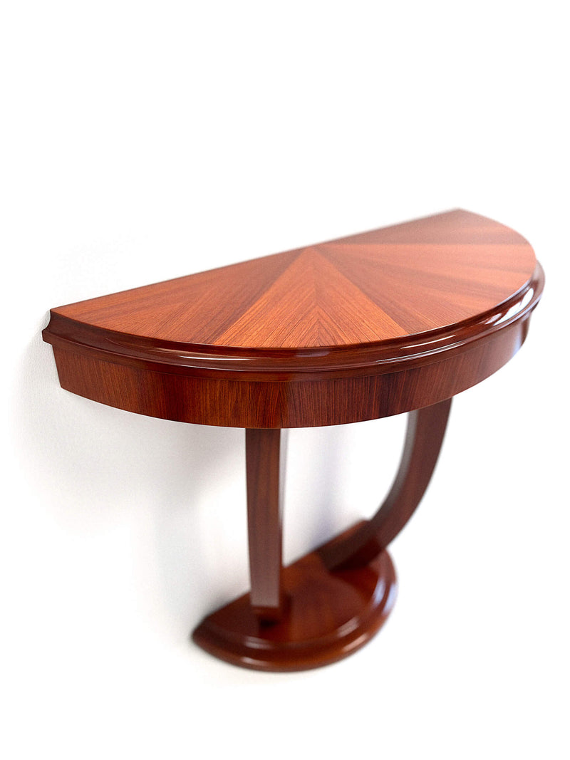 Console Demi-Lune Art Déco en palissandre