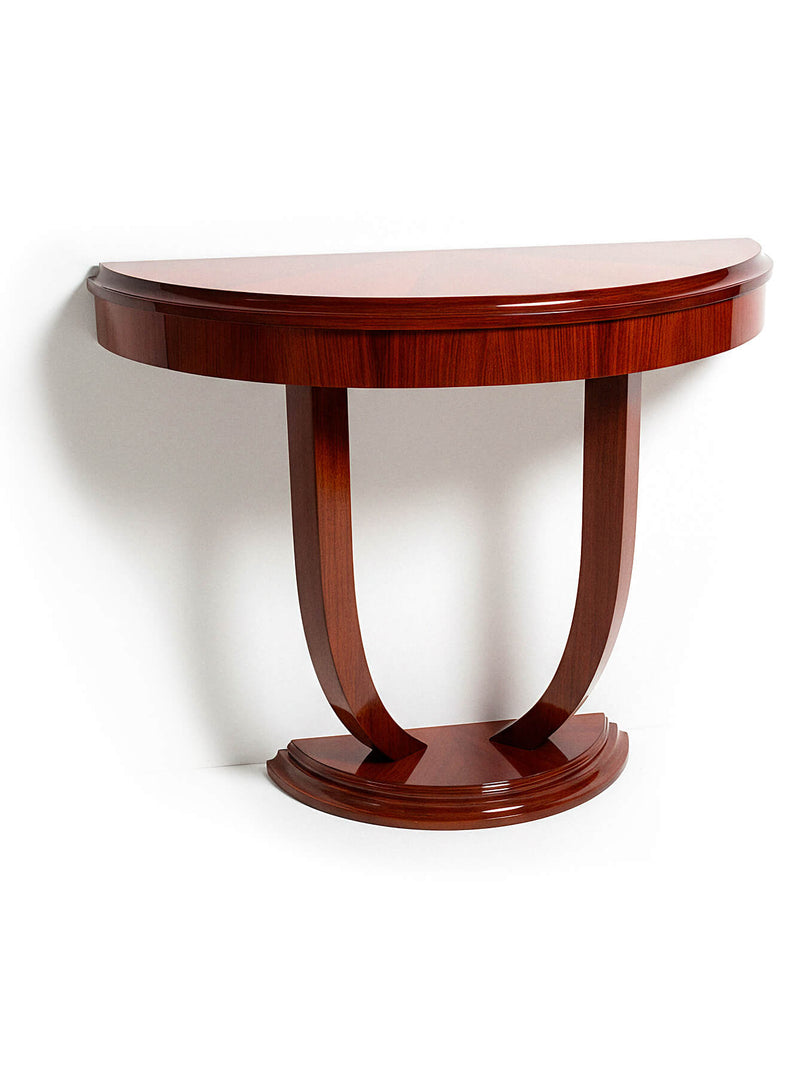 Console Demi-Lune Art Déco en palissandre