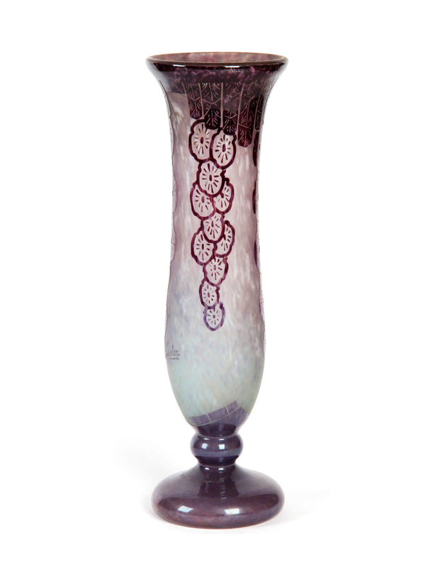 Vase Art Déco sur piedouche - Le verre Francais - Charder circa 1925