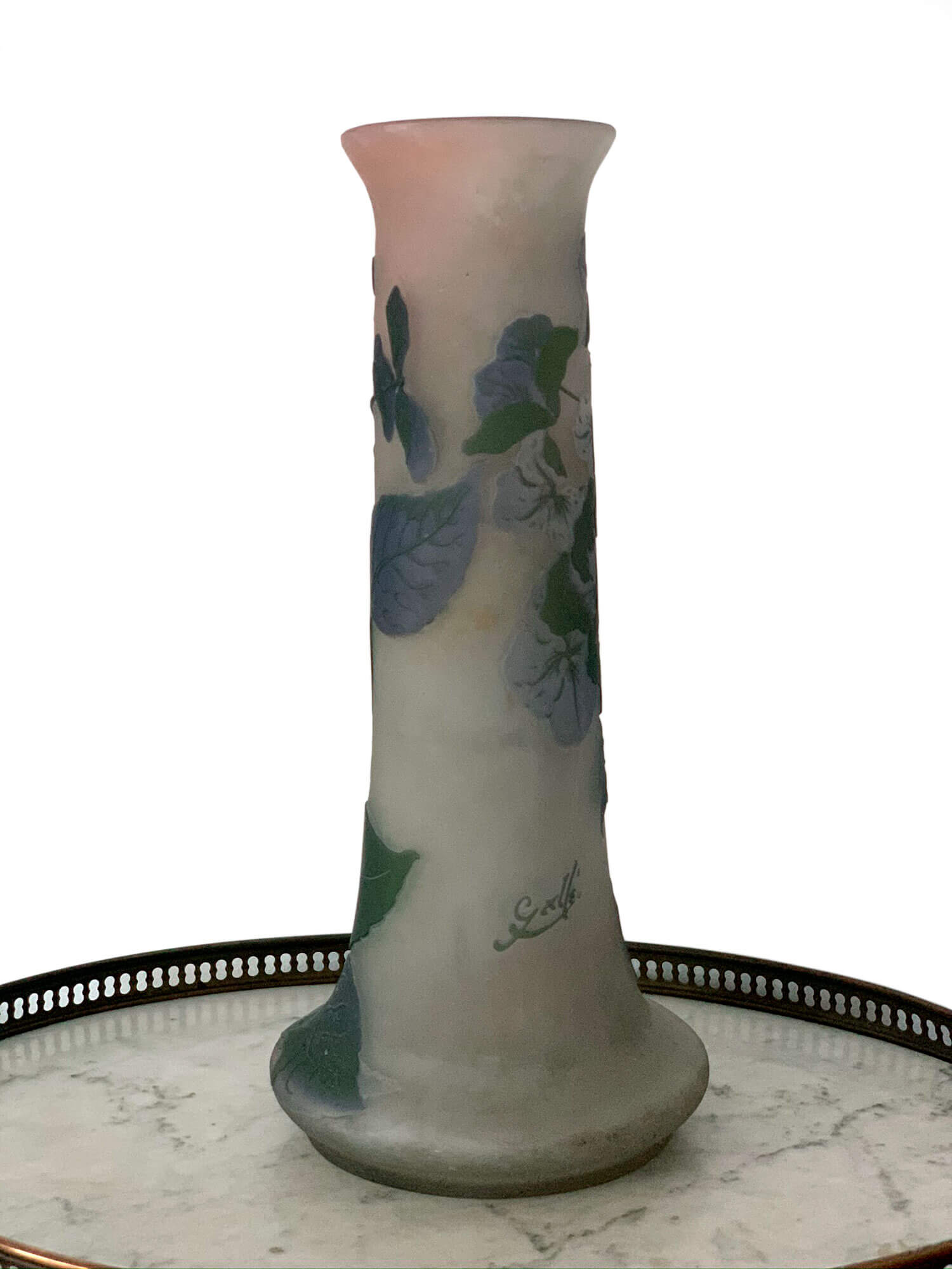 Vase en verre Camée d'Émile Gallé sur