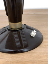 Focus interrupteur - Lampe de bureau JUMO modèle 320 en bakelite couleur noir bordeaux ivoire et or - antiquaire galerie florentine