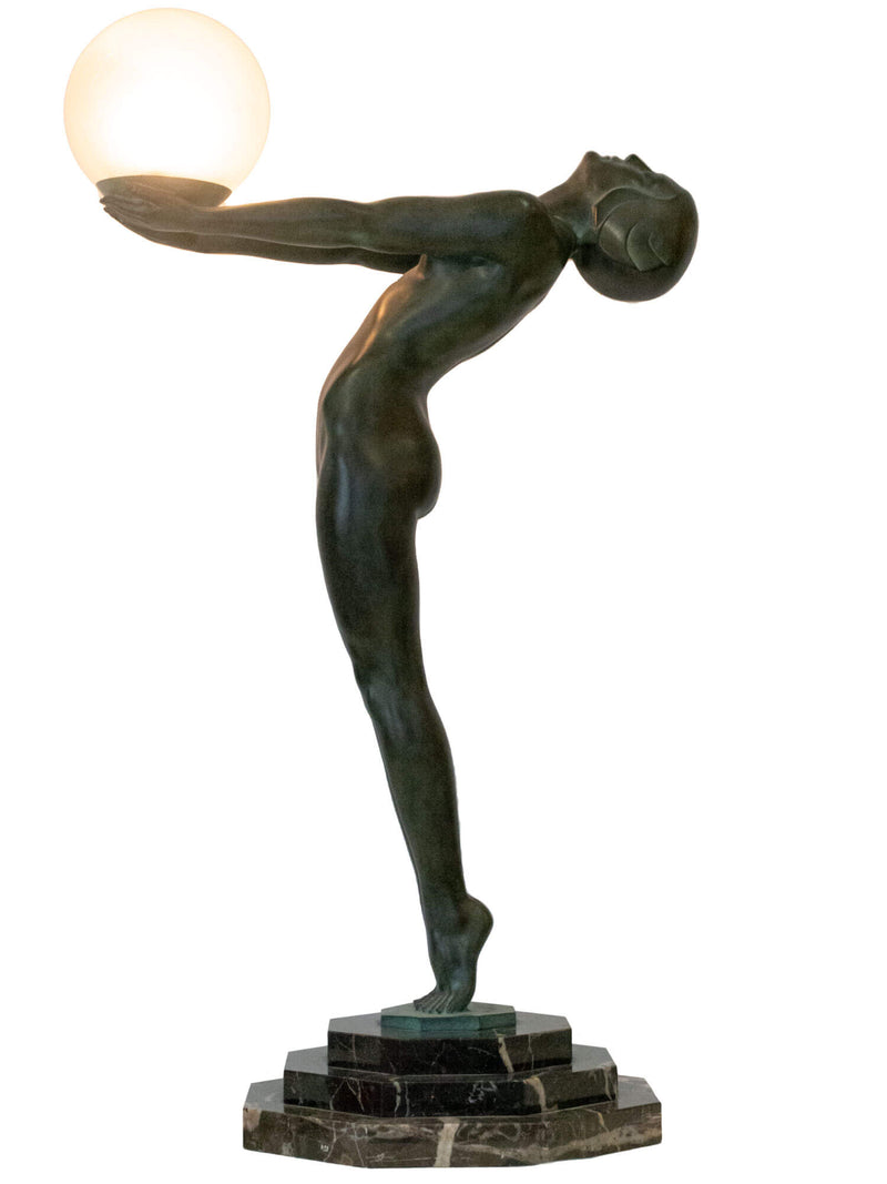Sculpture Lumineuse - Lampe Art Deco - modèle Clarté imaginée par Max Le Verrier dans les année