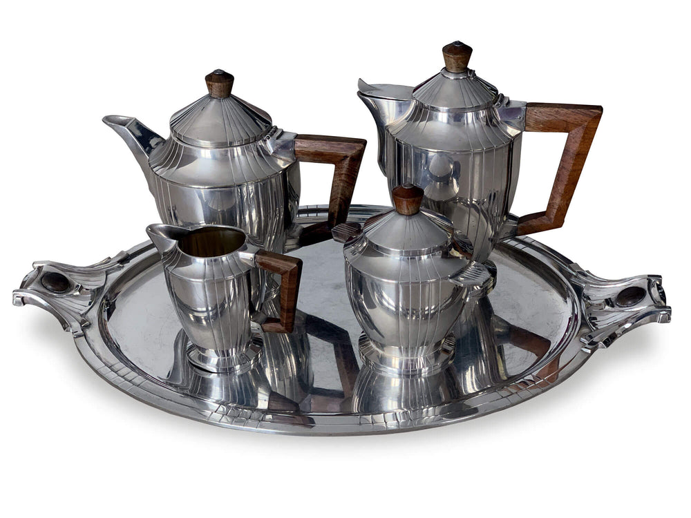 Service à Thé et Café. Métal Argenté
