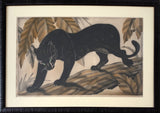 La Panthere - Lithographie - ART DECO - C. CASSALLE 